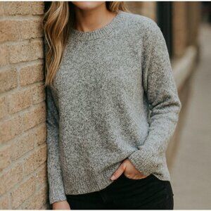 Brooks Brother Women’s Large Fleece Sweater Blue White Metallic Scandi Casual